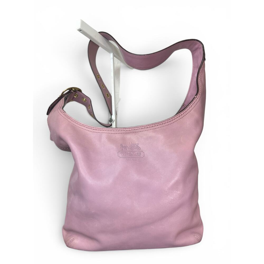 RARE Vintage Coach Bleecker Sophie Lavender Leather Hobo Bag Tattersall 12406 - Picture 3 of 16